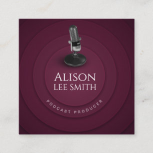 Podcast Producer/Vocal Coach/Voice-Schauspieler Quadratische Visitenkarte