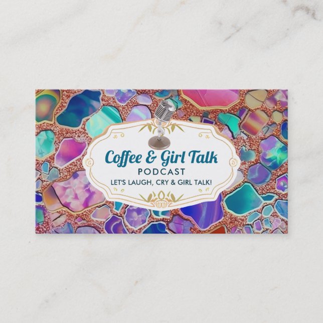 Podcast Slogans Visitenkarten Visitenkarte (Vorderseite)
