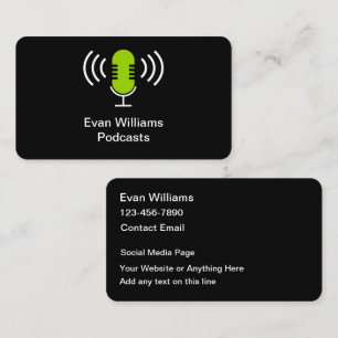 Podcast Theme Media Business Card Visitenkarte