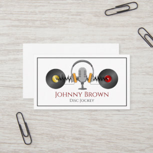 Podcaster DJ Disc Jockey Visitenkarte