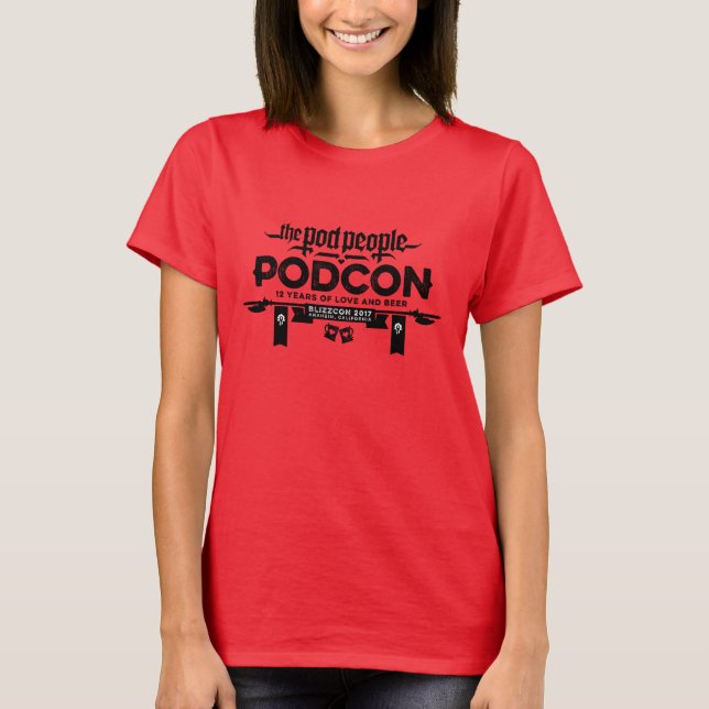 Podcon 2017 Shirt! - schwarzes Logo T-Shirt (Vorderseite)
