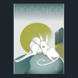 Podenco Dog Art Deco Design Poster<br><div class="desc">Dieses Art Deco Podenco Design besticht durch den Charme vergangener Zeiten und die elegante Schönheit des Ibizan Hounds. Dieses Poster ist das perfekte Dekor für alle Sehenwürdigkeiten. Es kann an das Wort "Podenco" oben angepasst werden. Sie können den Namen Ihres Hundes setzen oder einfach den Text entfernen, um dieses Stück...</div>