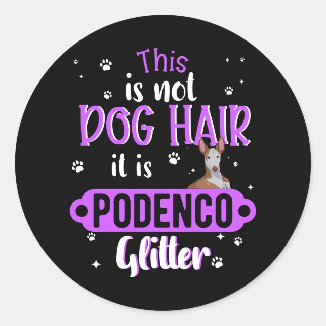 Podenco Greyhound Dog Funny Gift Idee Runder Aufkleber (Vorderseite)