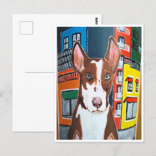 Podenco in der Stadtmalerei von Alfred Fox Postkarte