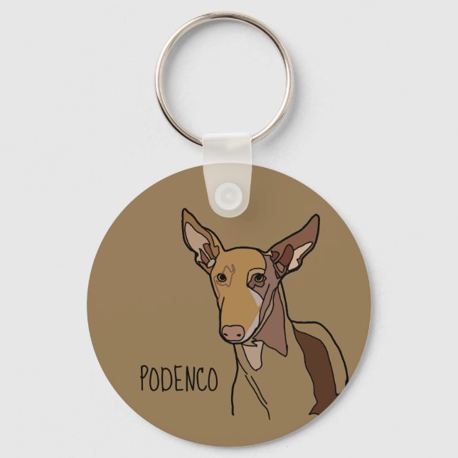 Podenco Schlüsselanhänger (Vorderseite)