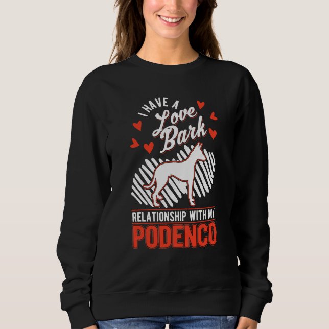 Podenco Valentine's Day Ibizan Hound Podenco Sweatshirt (Vorderseite)