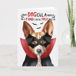Podengo Dog Funny Count DOGcula Halloween Feiertagskarte