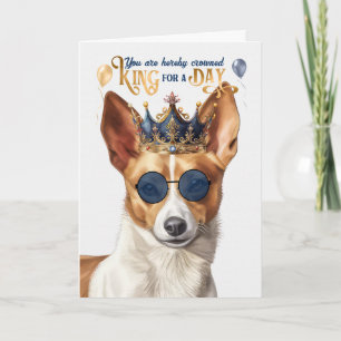 Podengo Dog King für Day Funny Birthday Karte
