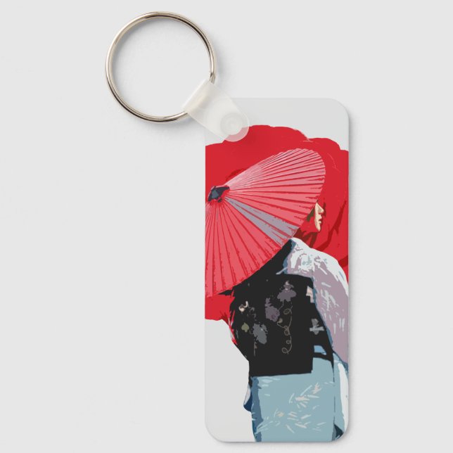 Poderoso Retrato Avermelhado Japão Contemporâneo  Schlüsselanhänger (Vorderseite)