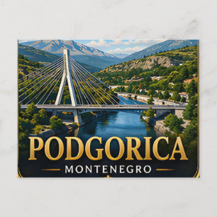 Podgorica Montenegro Balkan Hauptstadt Escape 📍 Postkarte
