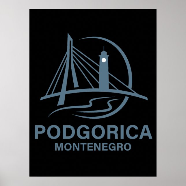 Podgorica Montenegro Europa Poster (Vorne)