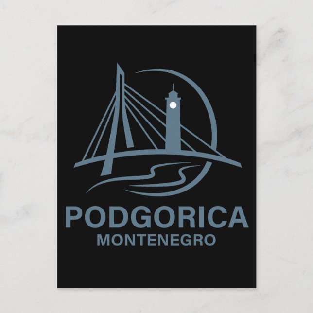 Podgorica Montenegro Europa Postkarte (Vorderseite)