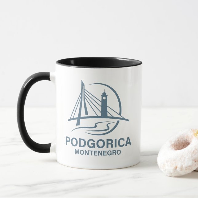 Podgorica Montenegro Europa Tasse (Mit Donut)
