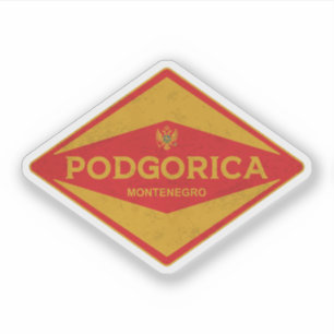 Podgorica Montenegro Vintag Aufkleber