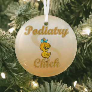 Podiatrie Chick Ornament Aus Glas
