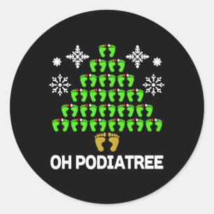 Podiatrie Tree Foot Podiatrist Runder Aufkleber