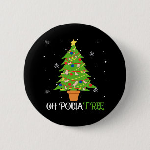 Podiatrische Weihnachtsbaum podiatrist Fuß medizin Button