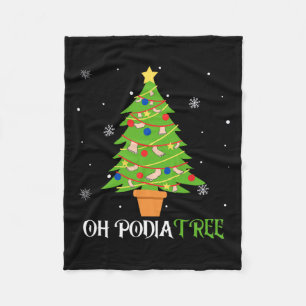 Podiatrische Weihnachtsbaum podiatrist Fuß medizin Fleecedecke
