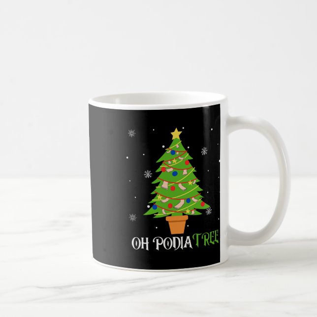 Podiatrische Weihnachtsbaum podiatrist Fuß medizin Kaffeetasse (Rechts)
