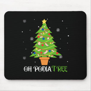 Podiatrische Weihnachtsbaum podiatrist Fuß medizin Mousepad