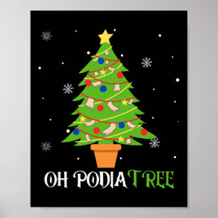 Podiatrische Weihnachtsbaum podiatrist Fuß medizin Poster