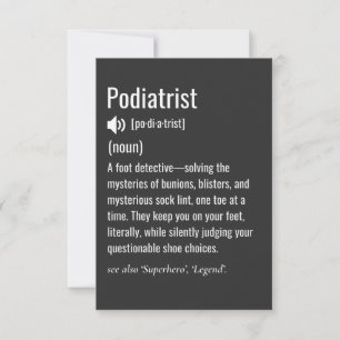 Podiatrist Dankeskarte