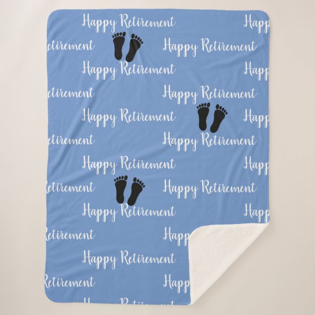 Podiatrist Feet Muster Blau Sherpadecke (Vorderseite)