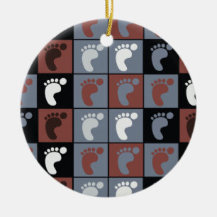 Podiatrist-Feet-Muster Keramik Ornament