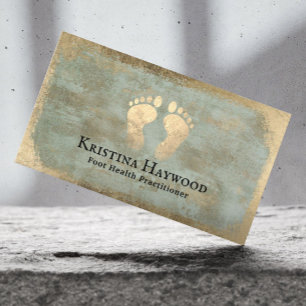 Podiatrist Foot Health Practitioner Vintage Gold Visitenkarte