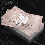 Podiatrist Foot Massage Therapie Blush Rose Gold Visitenkarte<br><div class="desc">Podiatrist Foot Massage Therapist Blush Rose Gold Glitzer Business Cards.</div>
