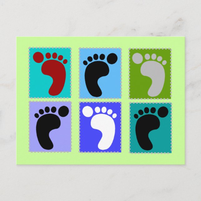 Podiatrist Gifts Popart Design of Feet Postkarte (Vorderseite)