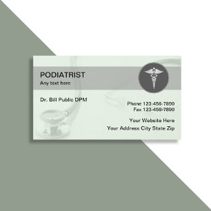 Podiatrist Moderne Medizinische Visitenkarten Visitenkarte