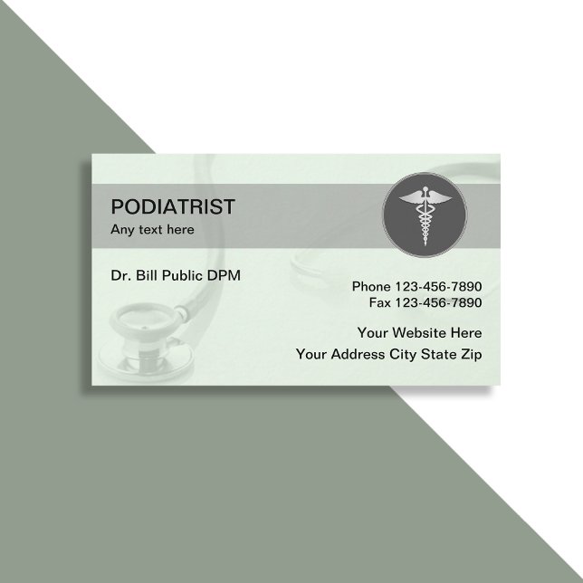 Podiatrist Moderne Medizinische Visitenkarten Visitenkarte (Von Creator hochgeladen)