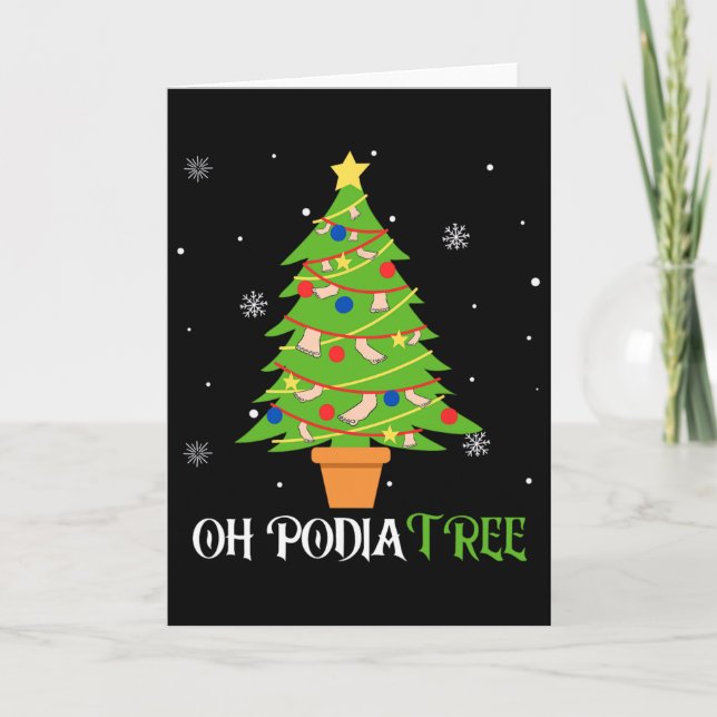 Podiatry Christmas Tree Podiatrist Foot Medical Is Karte (Vorderseite)