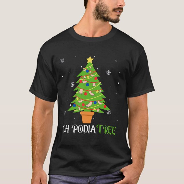 Podiatry Christmas Tree Podiatrist Foot Medical Is T-Shirt (Vorderseite)
