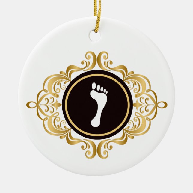 Podiatry Day Foot Silhouette Ornament (Vorne)