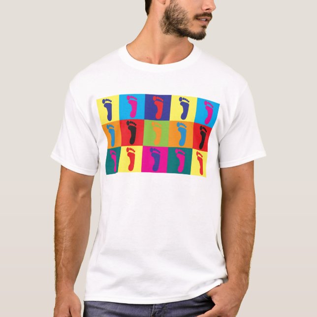 Podiatry-Pop-Kunst T-Shirt (Vorderseite)