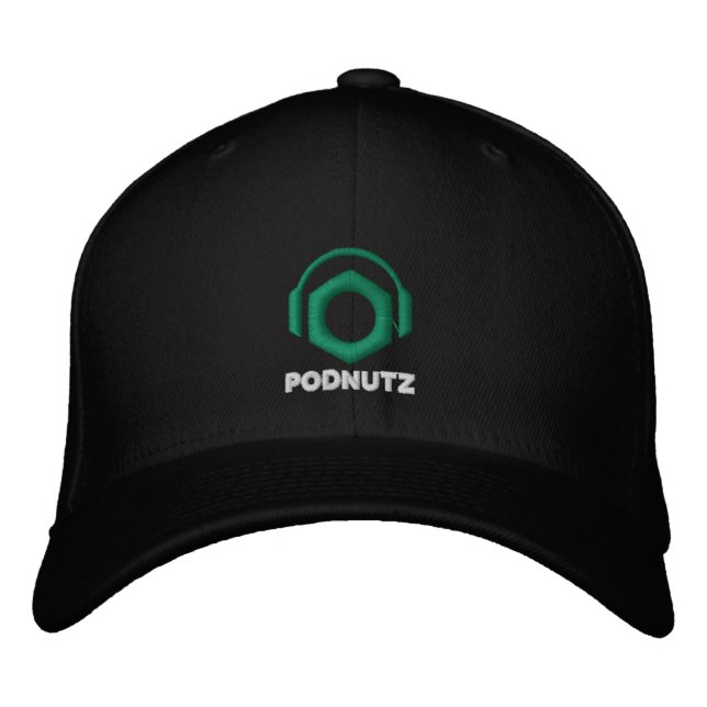 Podnutz bestickt Hat Big Logo (weiße Buchstaben) Bestickte Kappe (Vorderseite)