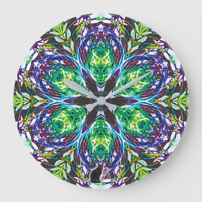 Pods Kaleidoskop Große Wanduhr (Vorderseite)