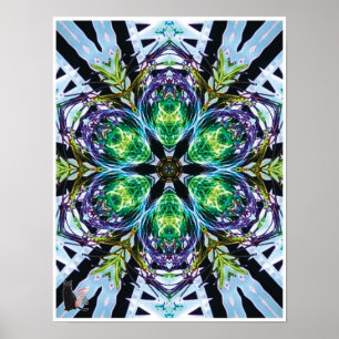 Pods Kinetic Collage Kaleidoscope Poster
