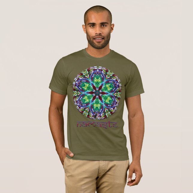 Pods Namaste Kaleidoskop T - Shirt (Vorne ganz)