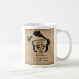 Poe geisteskrank kaffeetasse