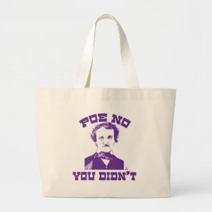 Poe No Funny Classic Author Slogan Jumbo Stoffbeutel
