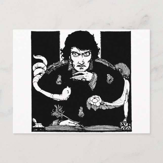 Poe Portrait Postkarte (Vorderseite)