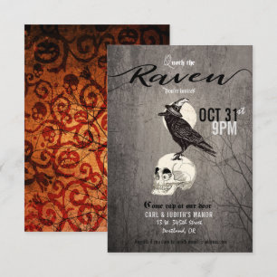 Poe Raven Halloween-Party Einladung