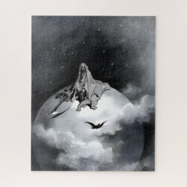Poe Raven Illustration von Gustave Dore Puzzle