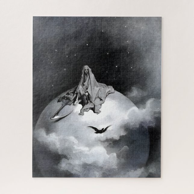 Poe Raven Illustration von Gustave Dore Puzzle (Vertikal)