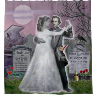 Poe und Annabel Lee ewig Duschvorhang