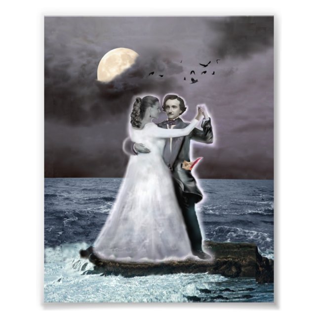 Poe und Annabel Lee jenseits des Meeres Fotodruck (Vorne)