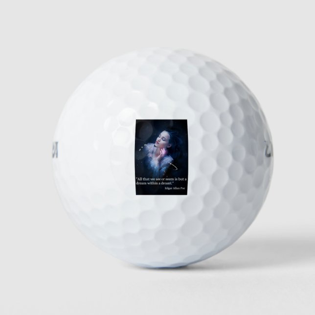 Poe Zitat über Träume Golfball (Vorderseite)